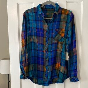 Upcycled Plaid Button-Up Shirt